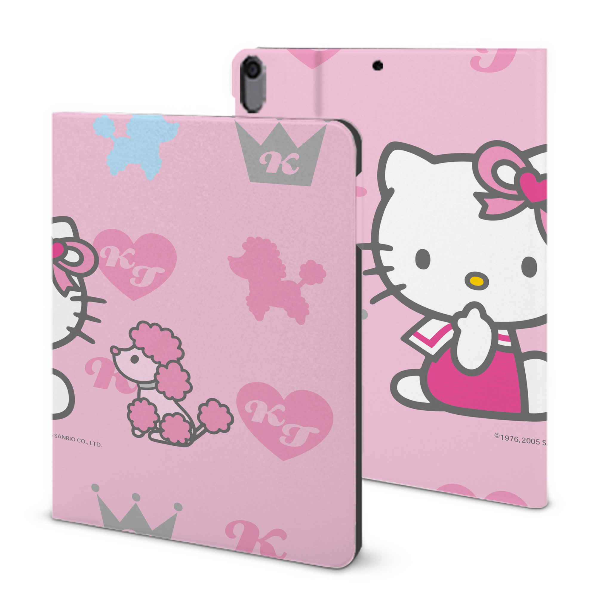 （画像用） Hello Kitty ハローキティ IPad ケース ブック型 PUレザー TPU 耐衝撃 軽量 薄型 ペン収納なし 全面保護 IPad 各モデル対応